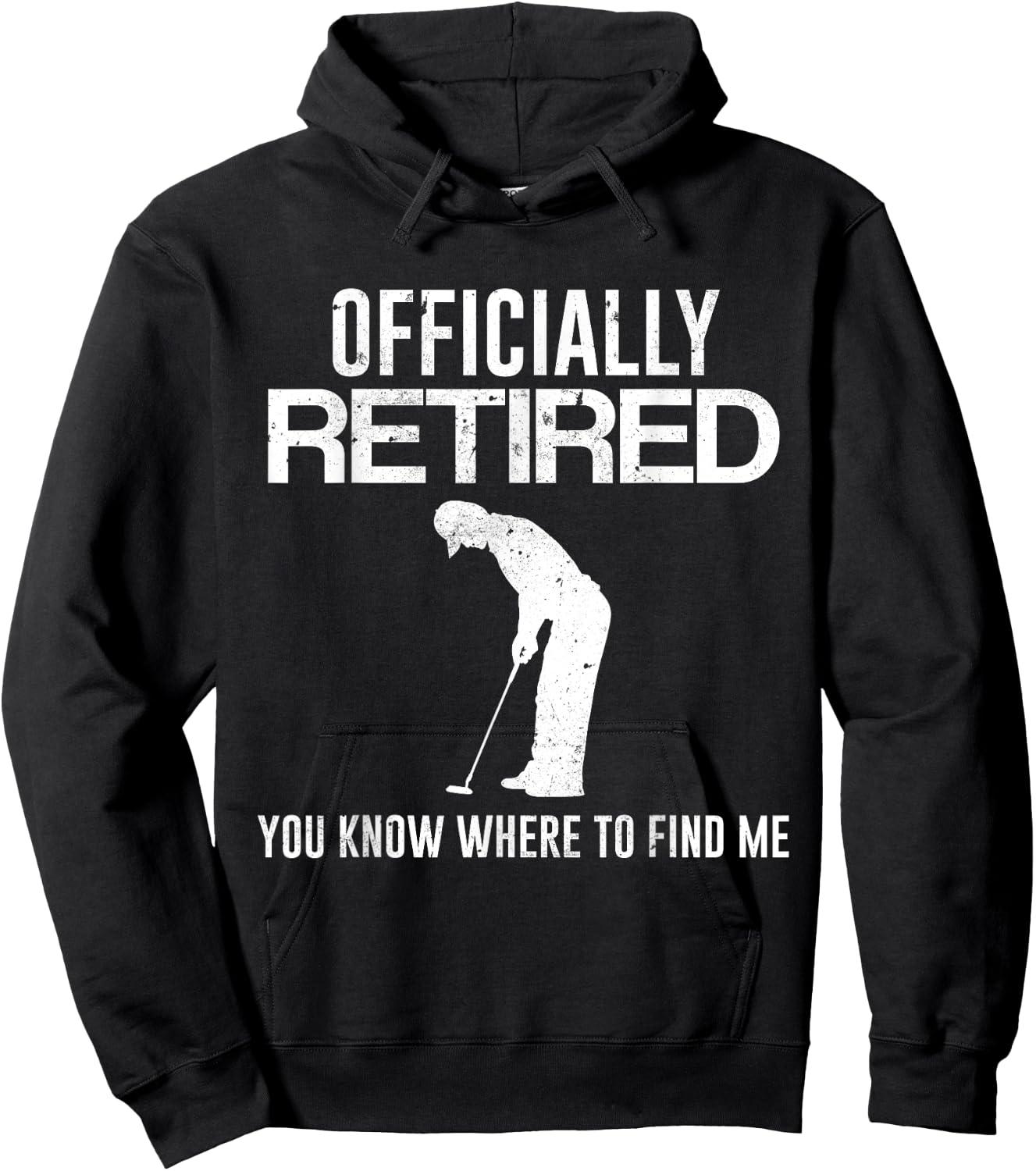 Officially Retired Gift Golf Dad Golfing Retirement Golfer Hoodie - Hoodie | Black