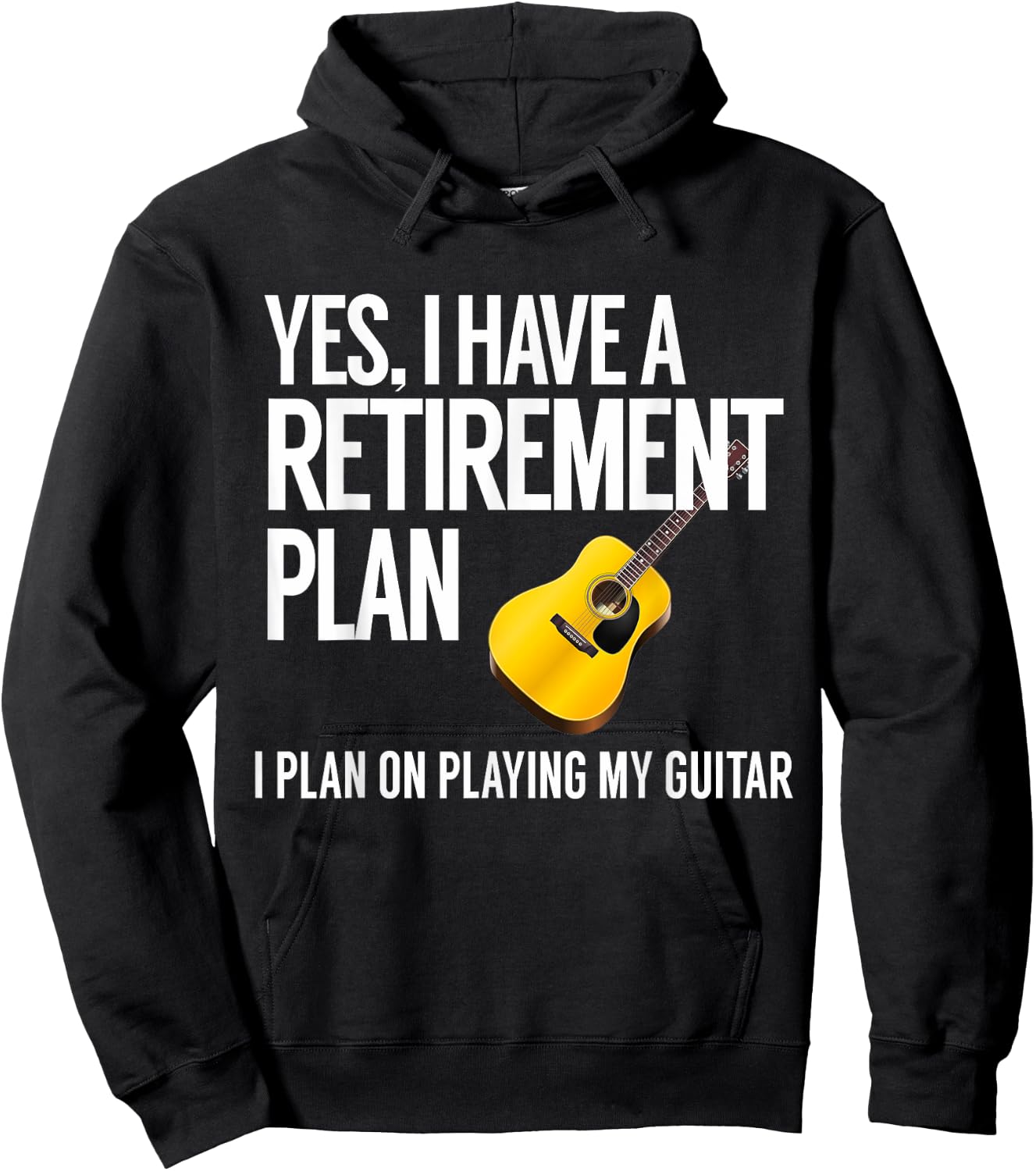 Funny Guitar Player Retirement Gift Hoodie - Hoodie | Black