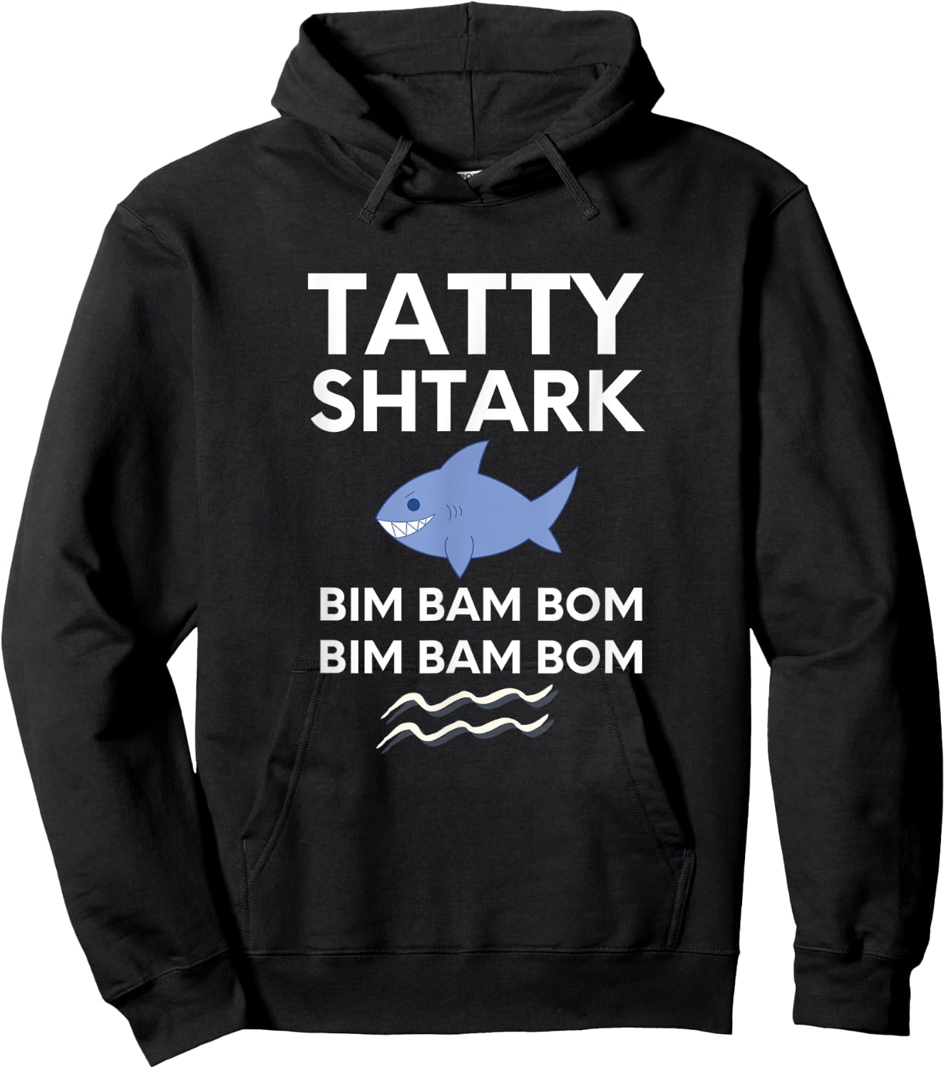 Tatty Shtark Bim Bom Hanukkah Shark Gift Jewish Father Hoodie - Hoodie | Black