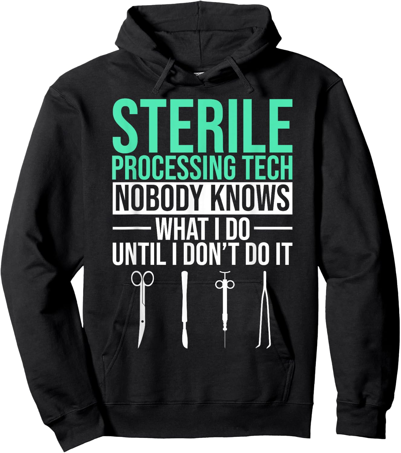 Sterila Processing Technician Tech Hoodie - Hoodie | Black