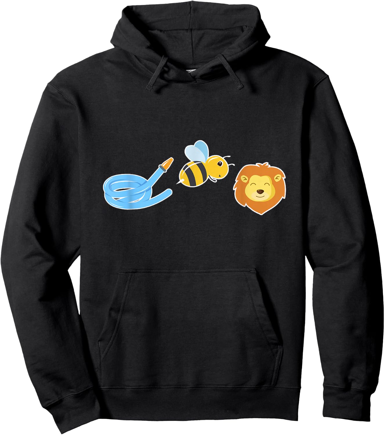 Hose Bee Lion , Funny , Animal Shirt Hoodie - Hoodie | Black