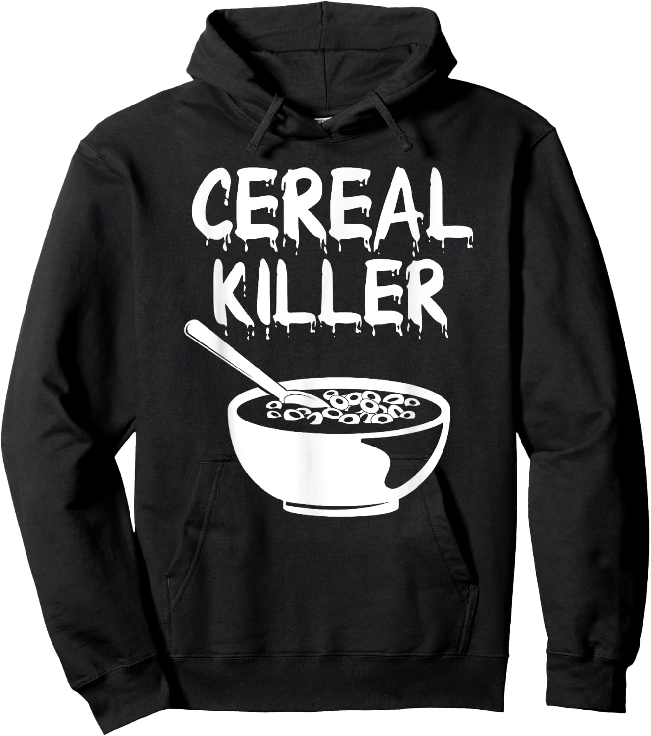 Funny Cereal Killer Shirt Breakfast Brunch Food Humor Shirt Hoodie - Hoodie | Black
