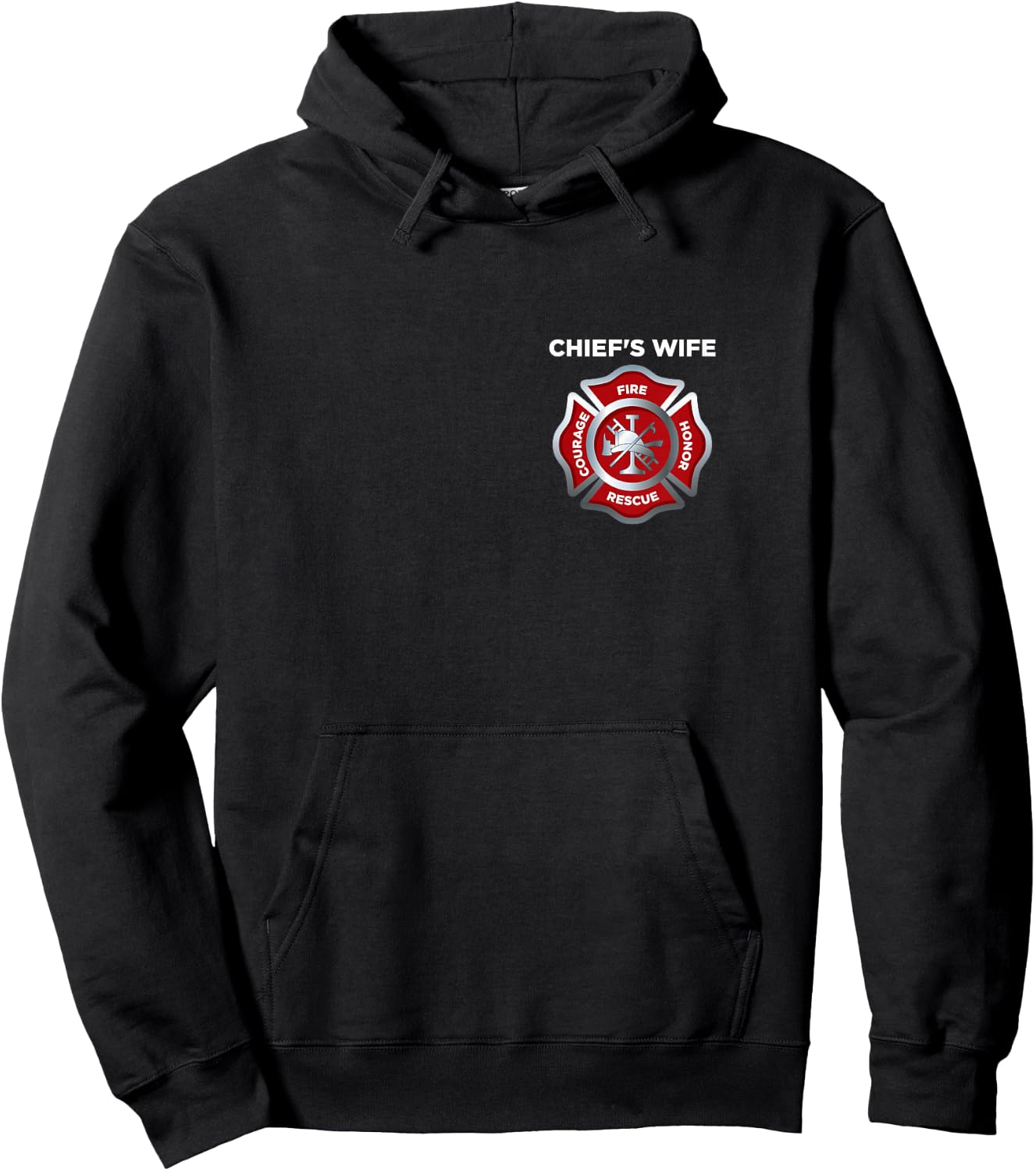 Firefighter Firemans Fire Chief Wife Hoodie - Hoodie | Black