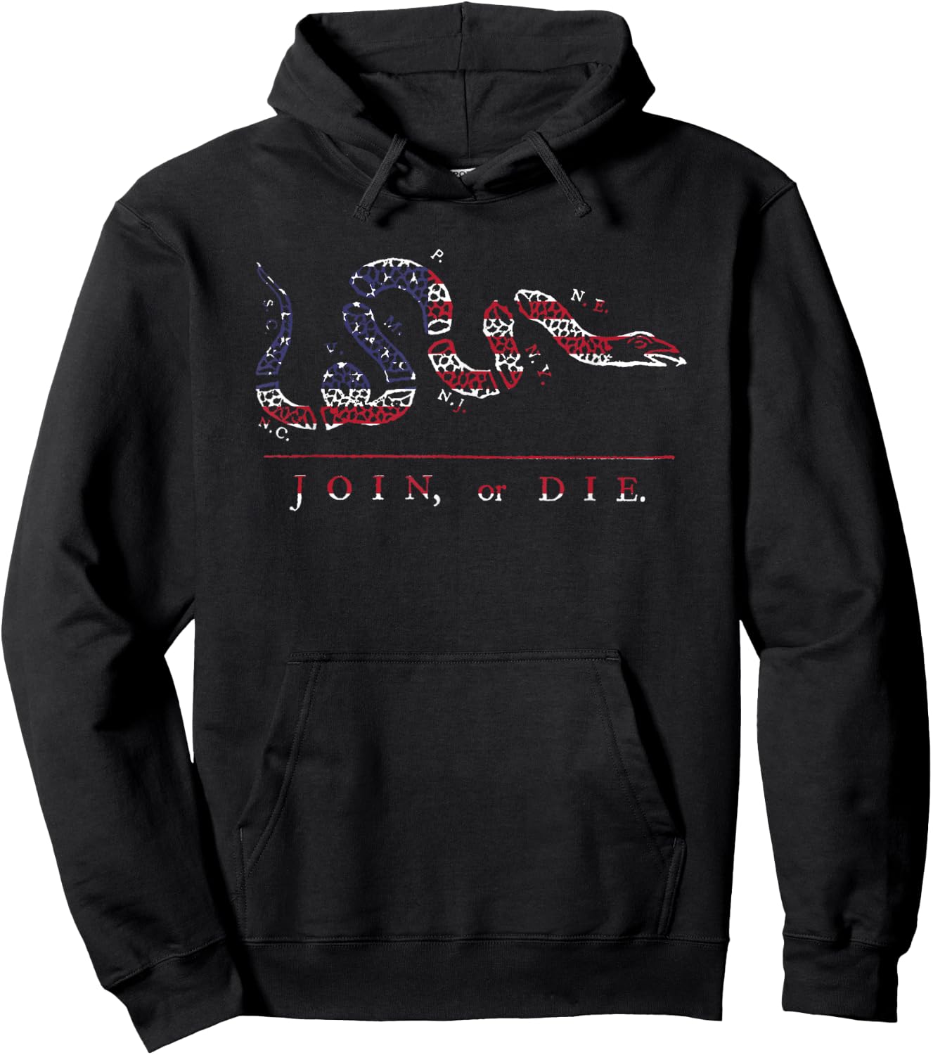 Join or Die American Revolution 1776 Patriot Hoodie - Hoodie | Black