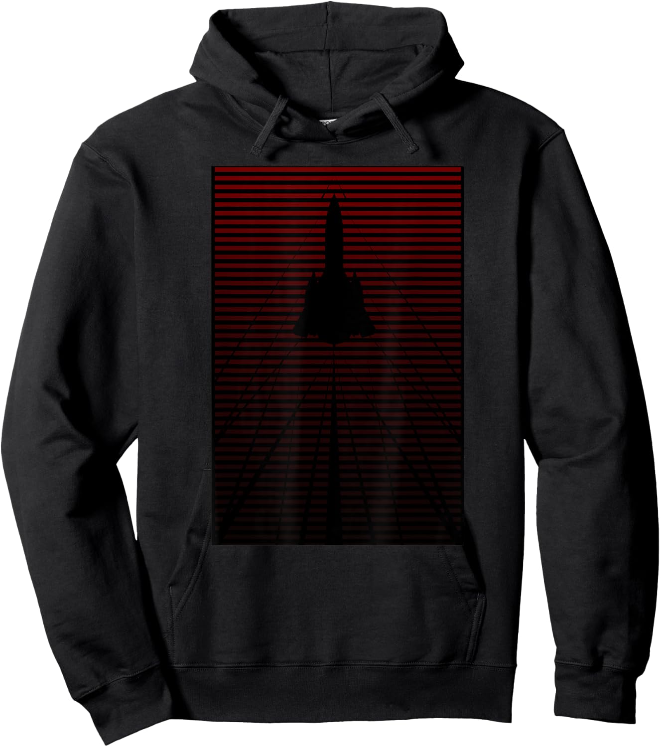 SHOCKWAVES SR-71 Blackbird OXCART Fade to Red Hoodie - Hoodie | Black