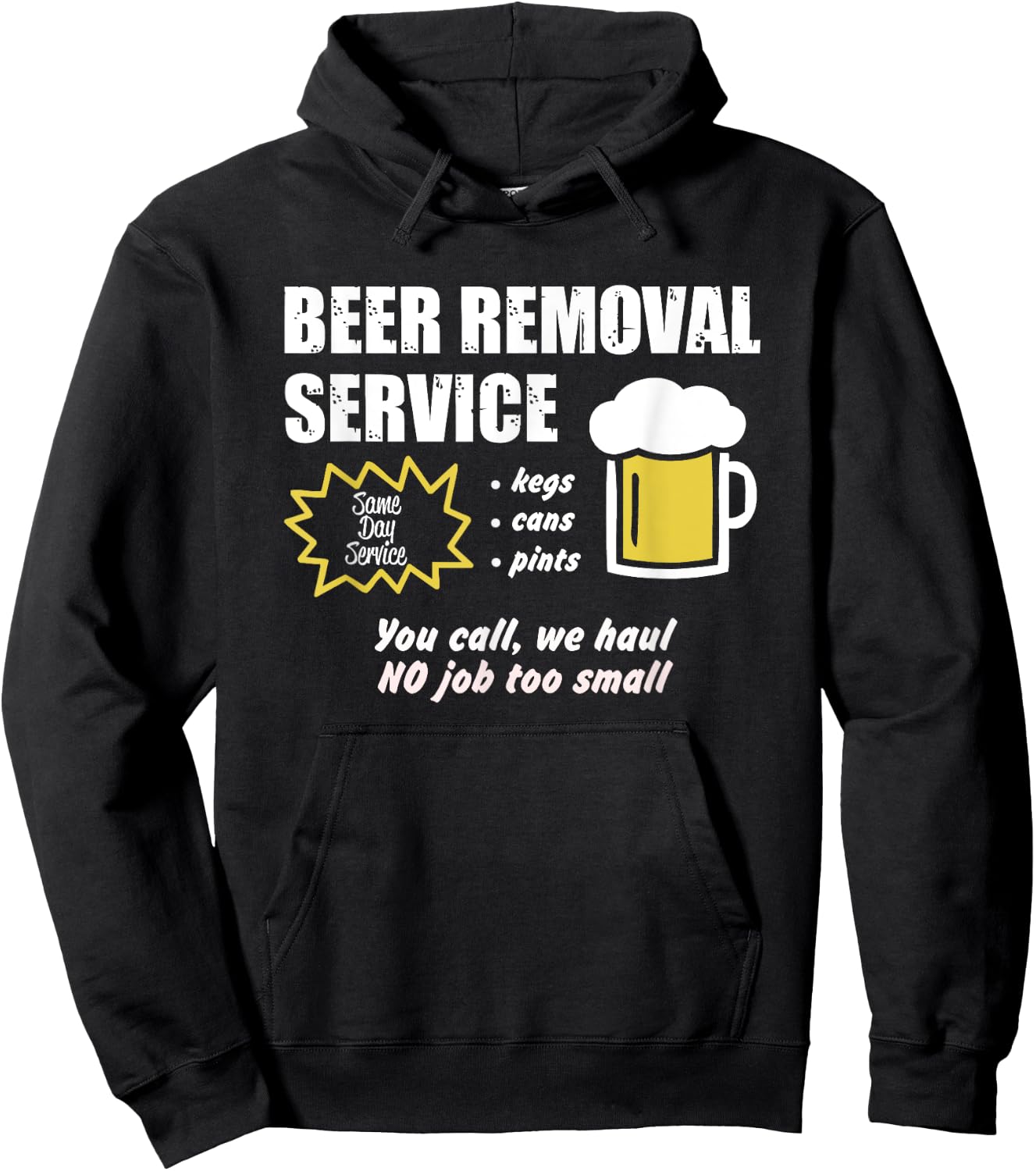 Beer removal service funny beer drinking Hoodie - Hoodie | Black