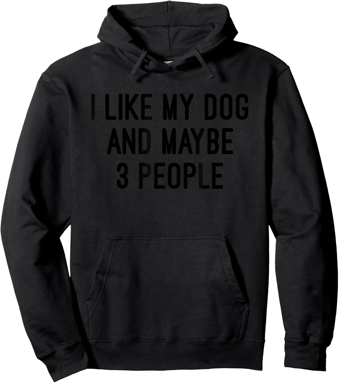 I Like My dog And Maybe 3 People T Shirt Hoodie - Hoodie | Black