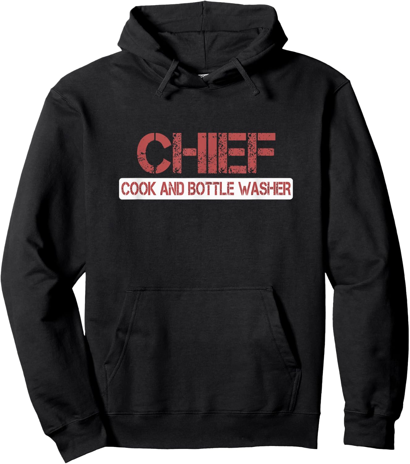 Chief Cook and Bottle Washer Fun Hoodie - Hoodie | Black