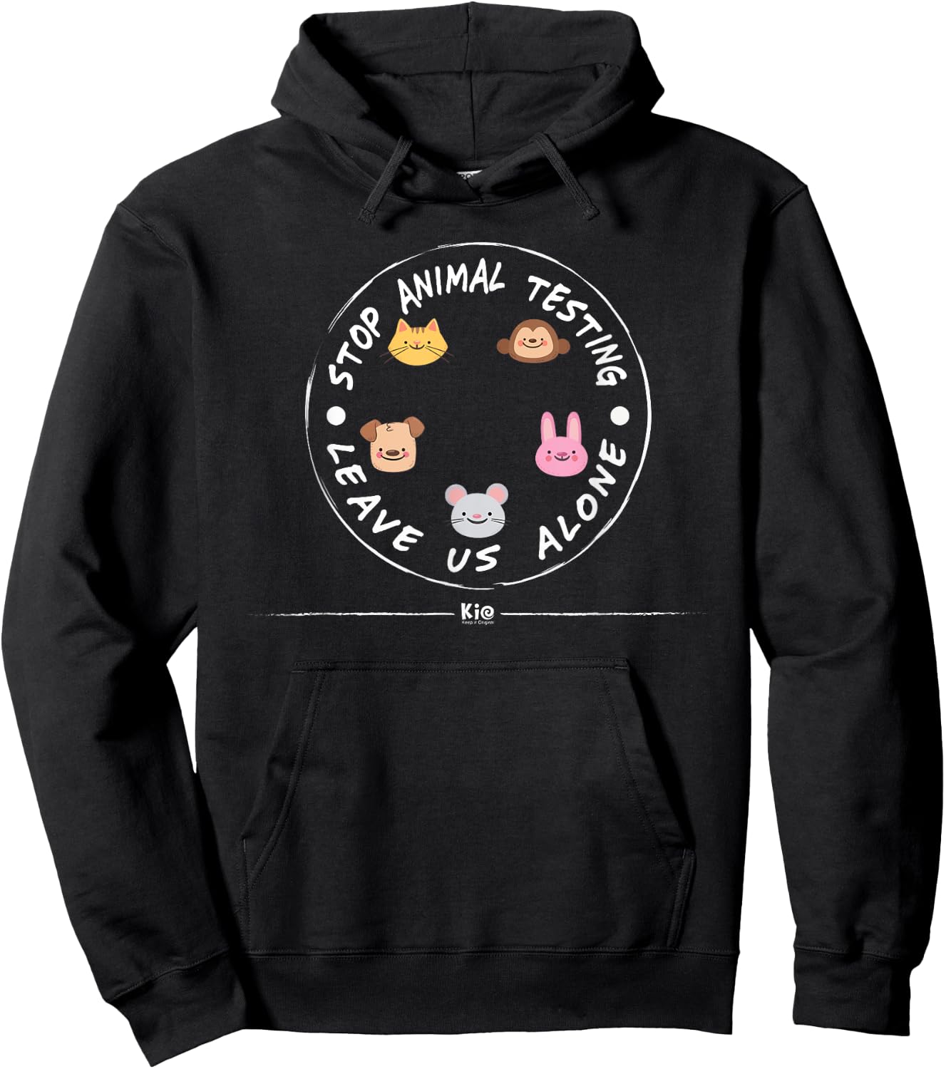 Stop Animal Testing vegan Hoodie - Hoodie | Black