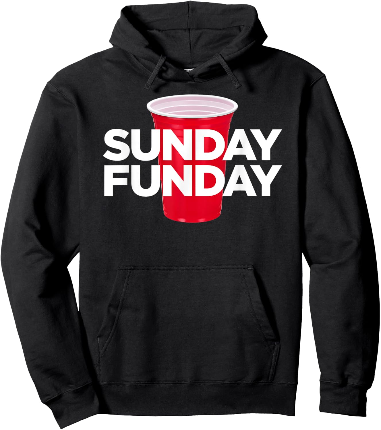 Sunday Funday - Plastic Red Cup Football Party Hoodie - Hoodie | Black
