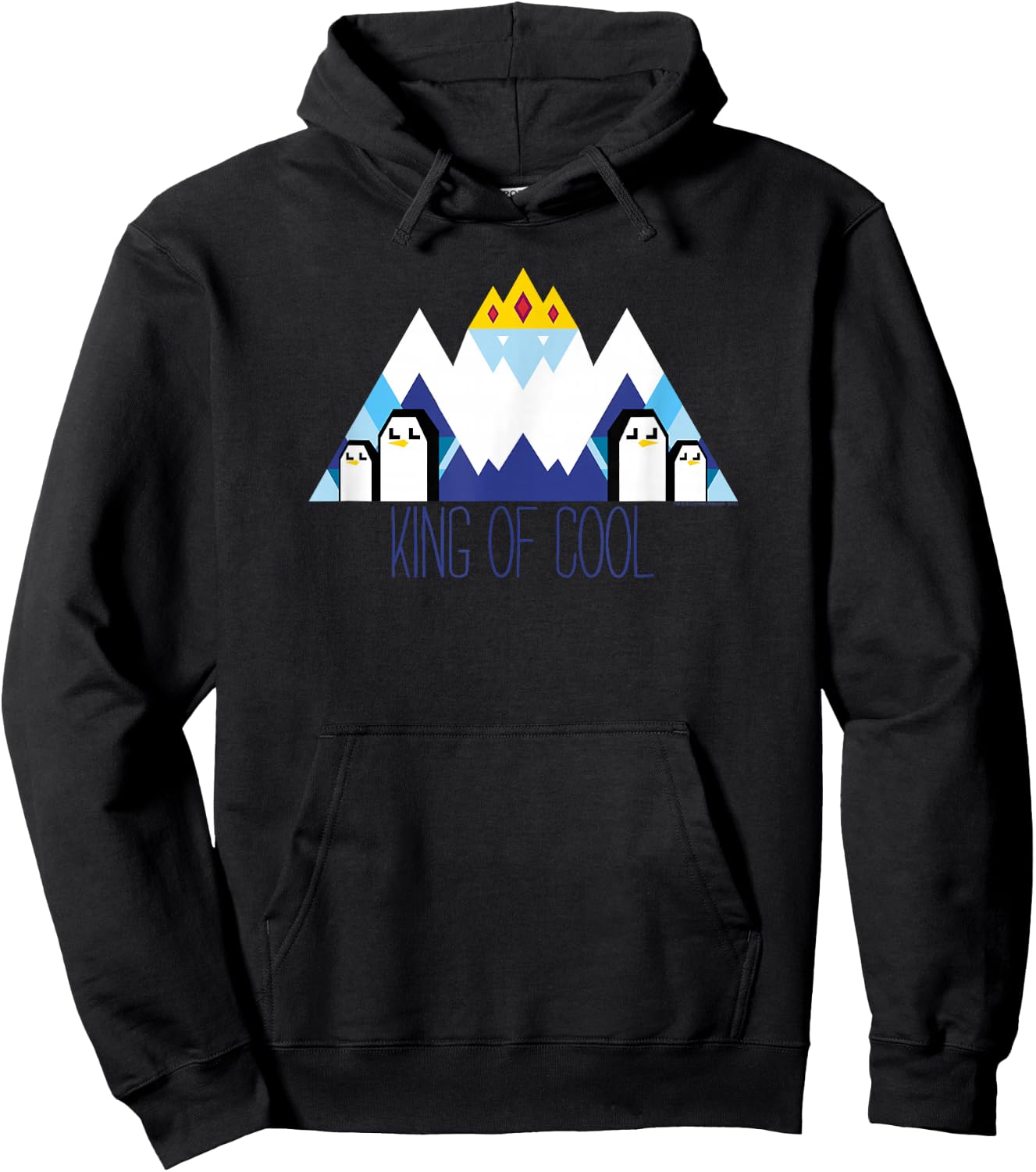 Cartoon Network Adventure Time Ice King Geo , Boys, -Adults, -Kids, Short Sleeve, Blue, Small Hoodie - Hoodie | Black