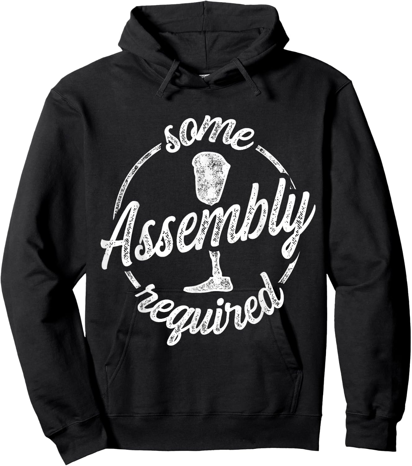 Amputee Humor Assembly Leg Arm Funny Recovery Gifts Hoodie - Hoodie | Black