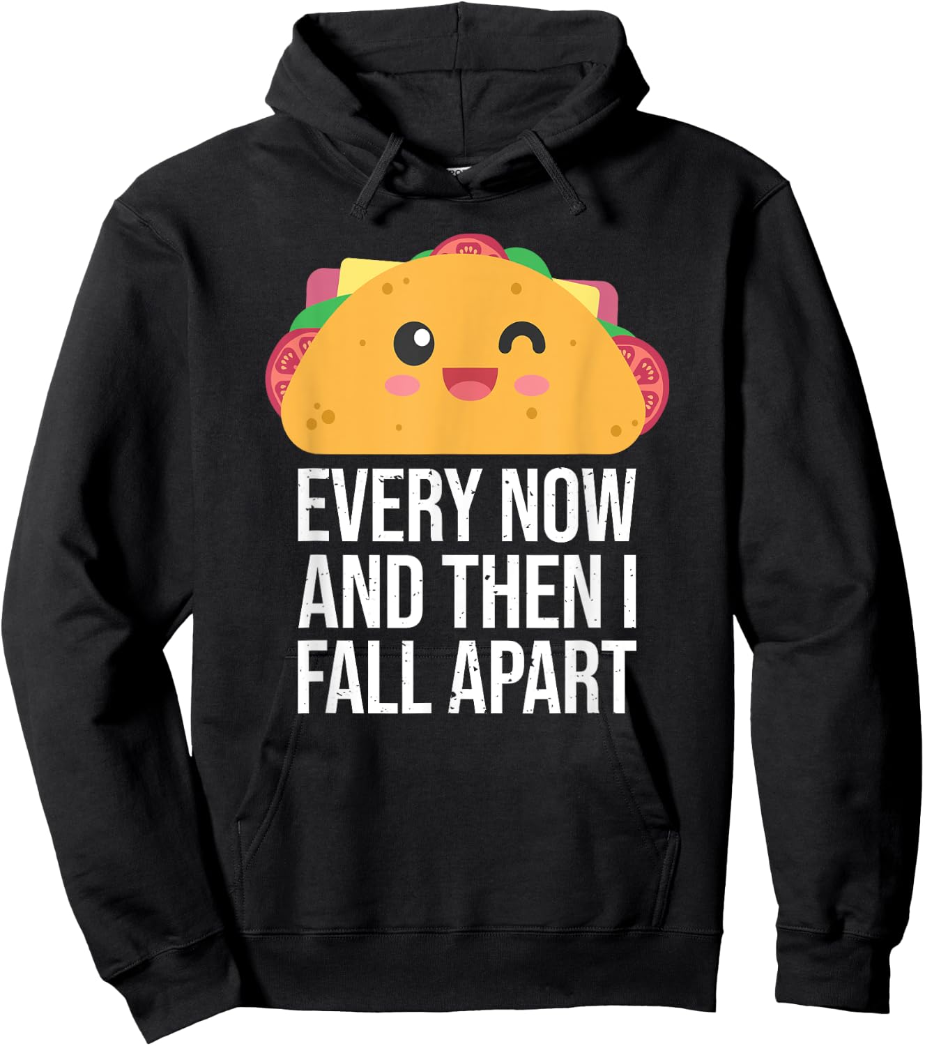 Funny Taco Tuesday Mexican Fiesta Taco Fall Apart Party Hoodie - Hoodie | Black