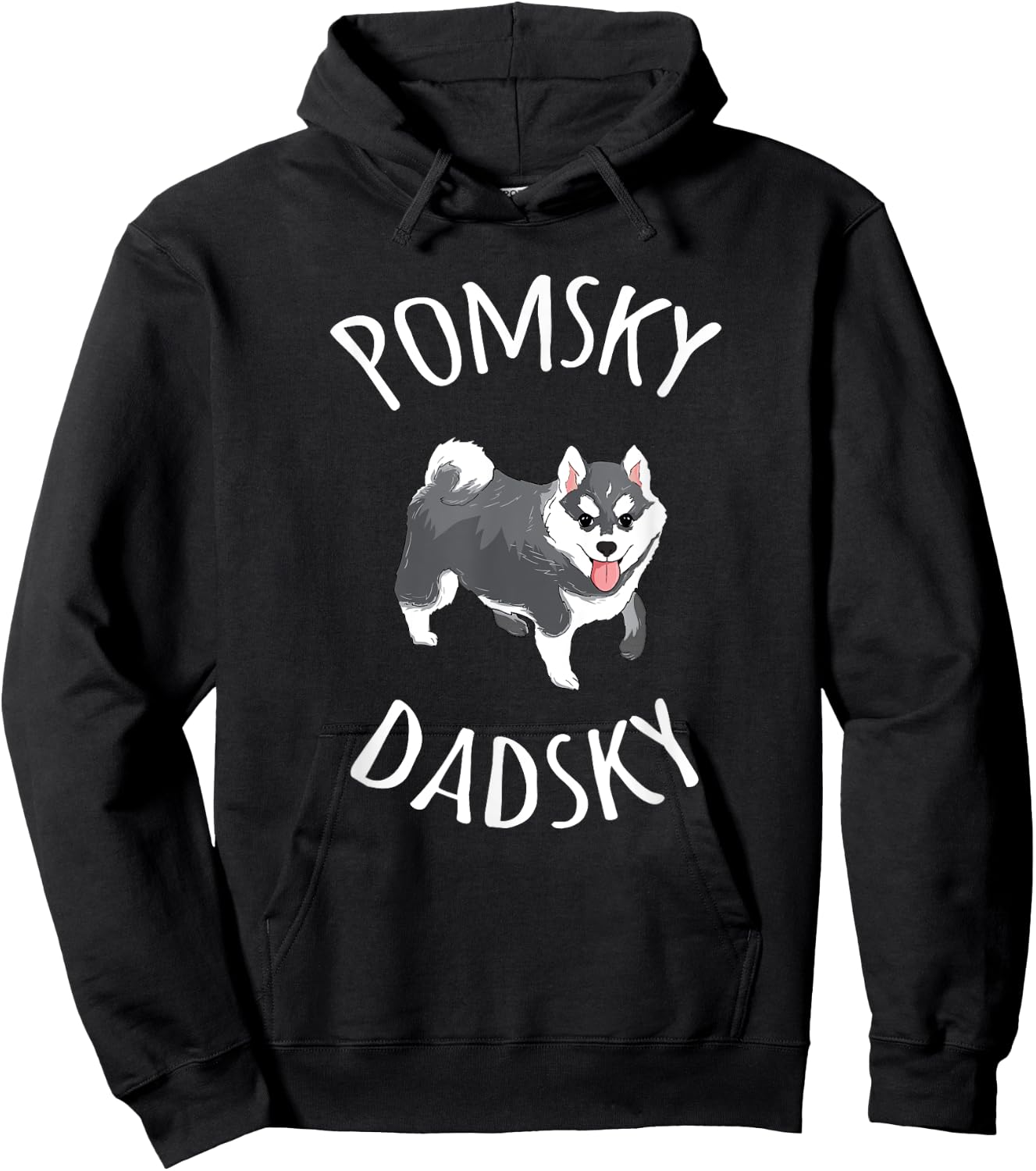Pomsky Dadsky Shirt Pet Pomsky Daddy Hoodie - Hoodie | Black