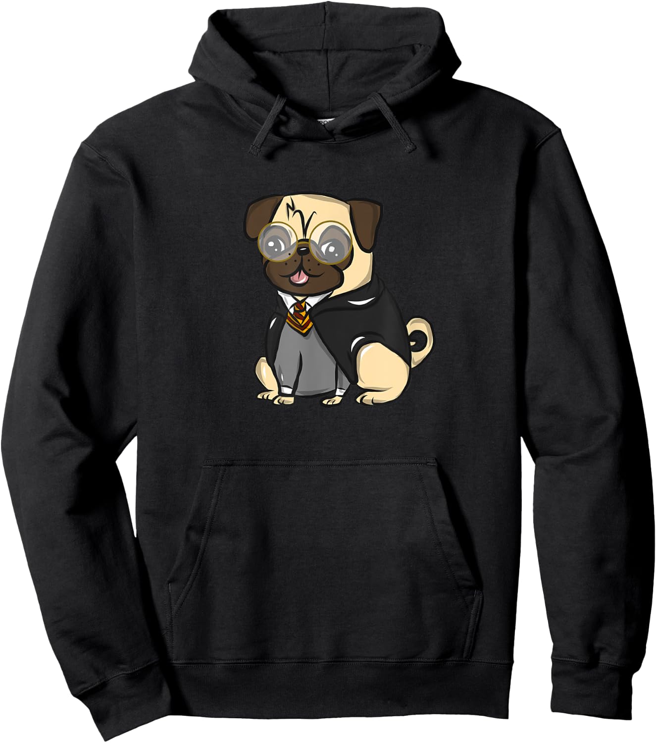 Pug Wizard Hoodie - Hoodie | Black