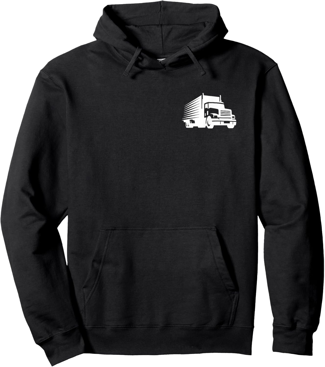 Trucker Logo Truck Simple Trucker Hoodie - Hoodie | Black