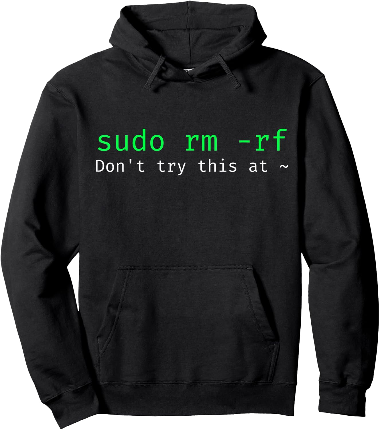 sudo rm -rf - Funny Linux sysadmin Command line Hoodie - Hoodie | Black