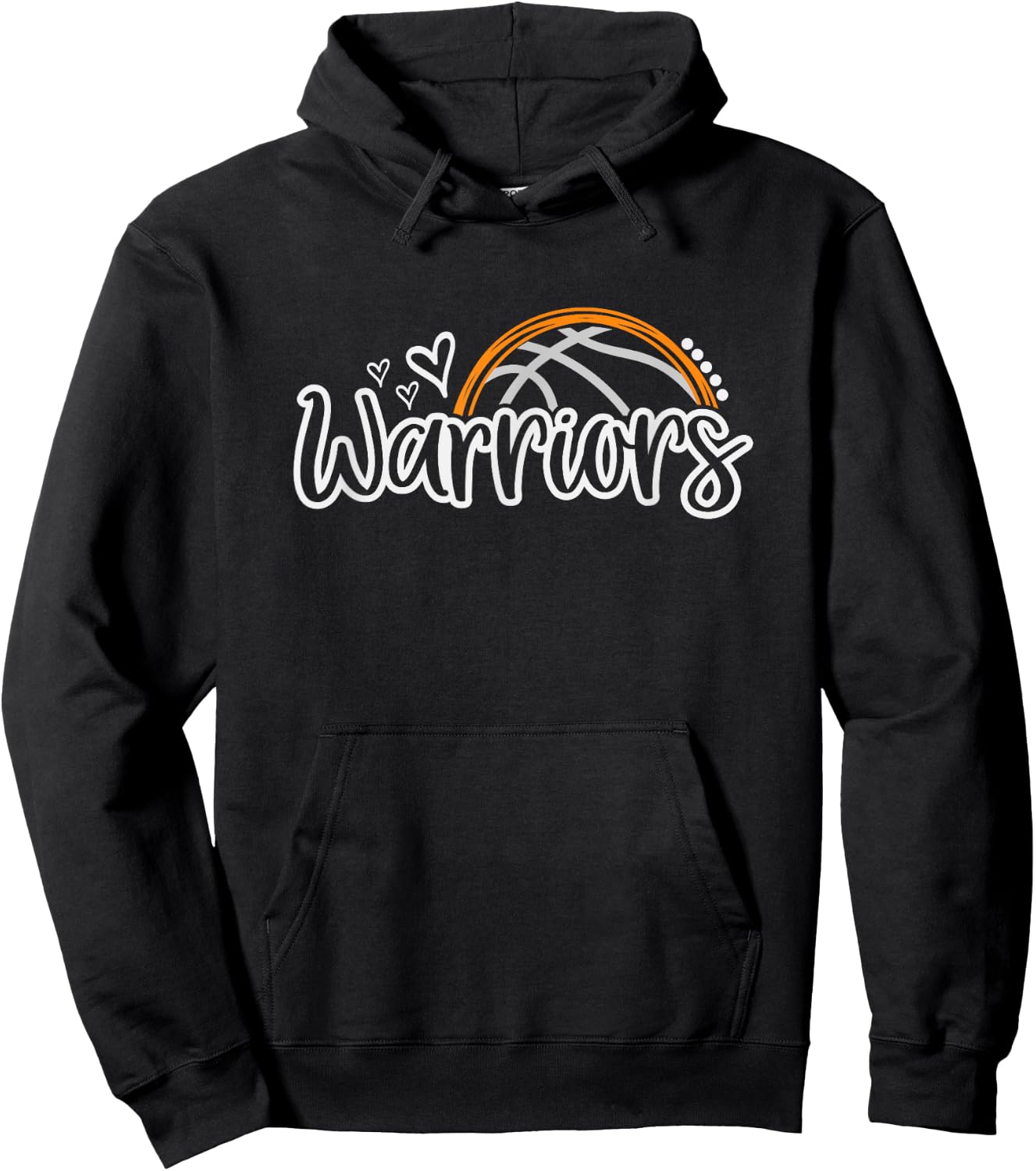 Basketball Warriors School Sports Fan Team Spirit Hoodie - Hoodie | Black
