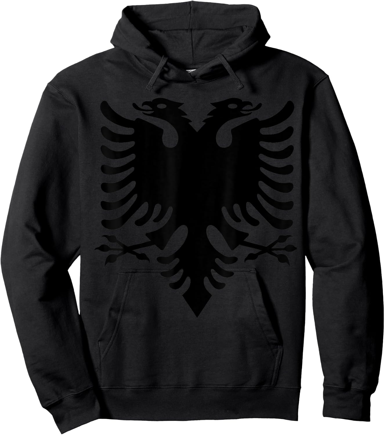 Albanian Flag Eagle Double Red Albania Shqipe Kosovo Hoodie - Hoodie | Black