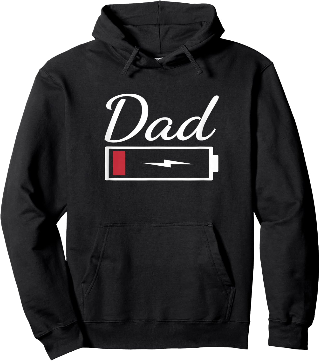 Dad - Low Energy - Depleted Battery Hoodie - Hoodie | Black