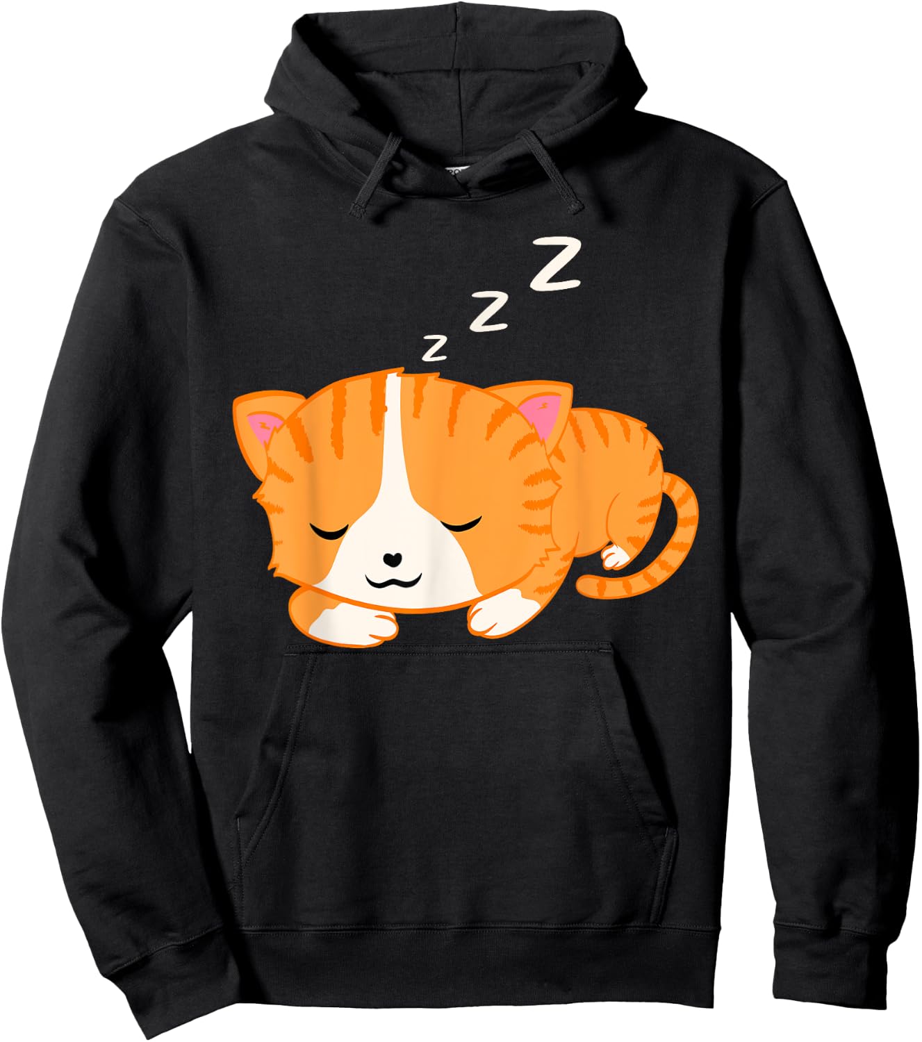 Sleeping Snoring Graphic Cat Animal Women Kids Hoodie - Hoodie | Black