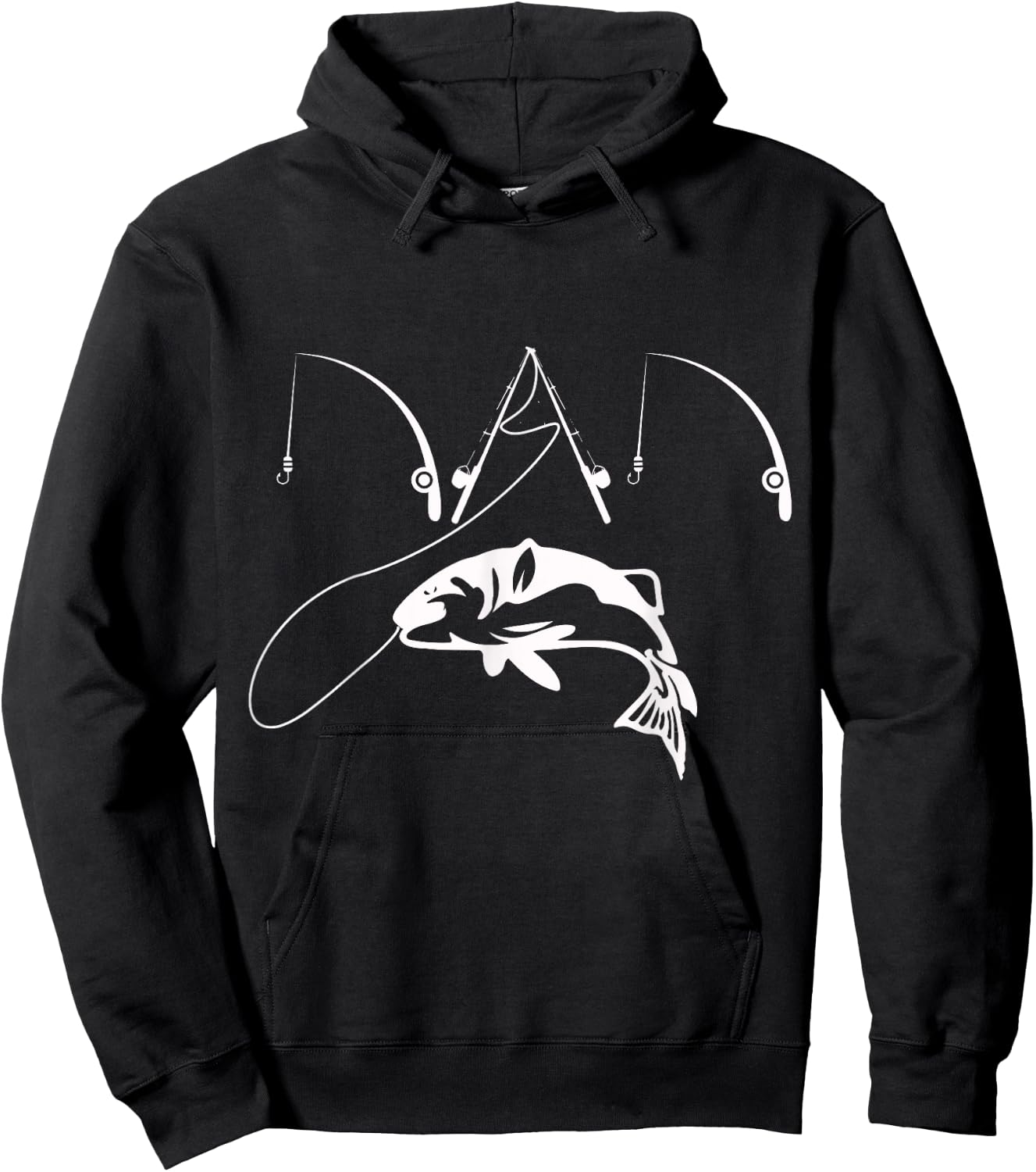 Dad Fishing Fisherman Daddy Fathers Day gift Shirt Hoodie - Hoodie | Black