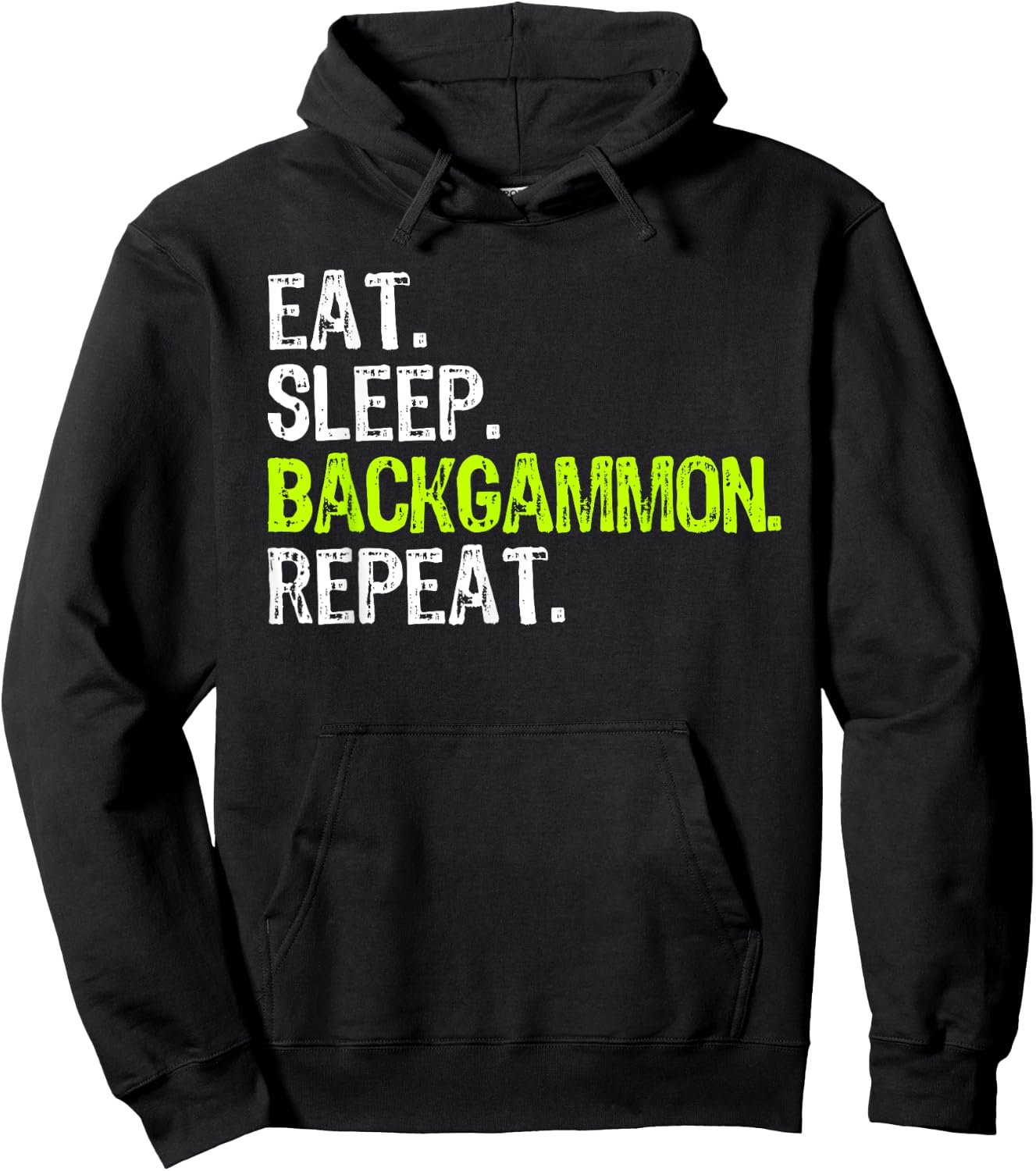 Eat Sleep Backgammon Repeat Player Funny Hoodie - Hoodie | Black