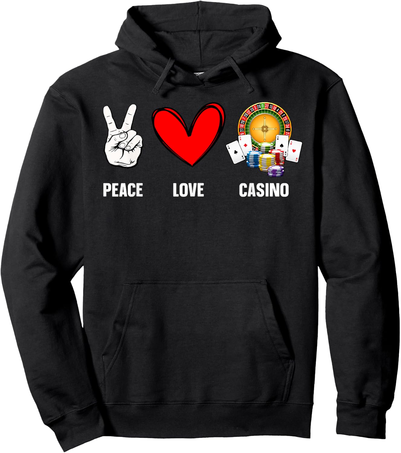 Funny Casino Design Women Gambling Lover Gambler Hoodie - Hoodie | Black