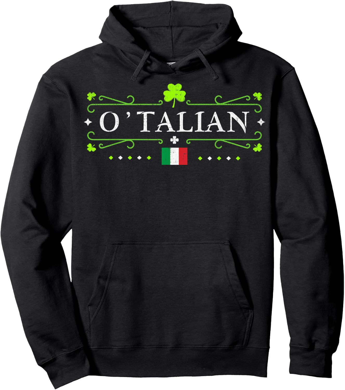 O'Talian Saint Patrick's Day Celebration print Hoodie - Hoodie | Black