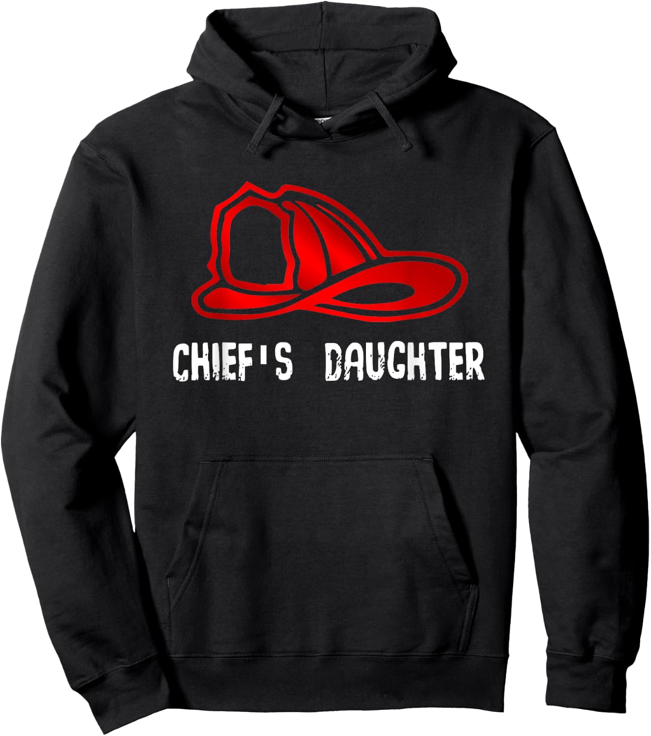 Chief's Daughter Firefighter Gift Shirt Fire Company Girl Hoodie - Hoodie | Black