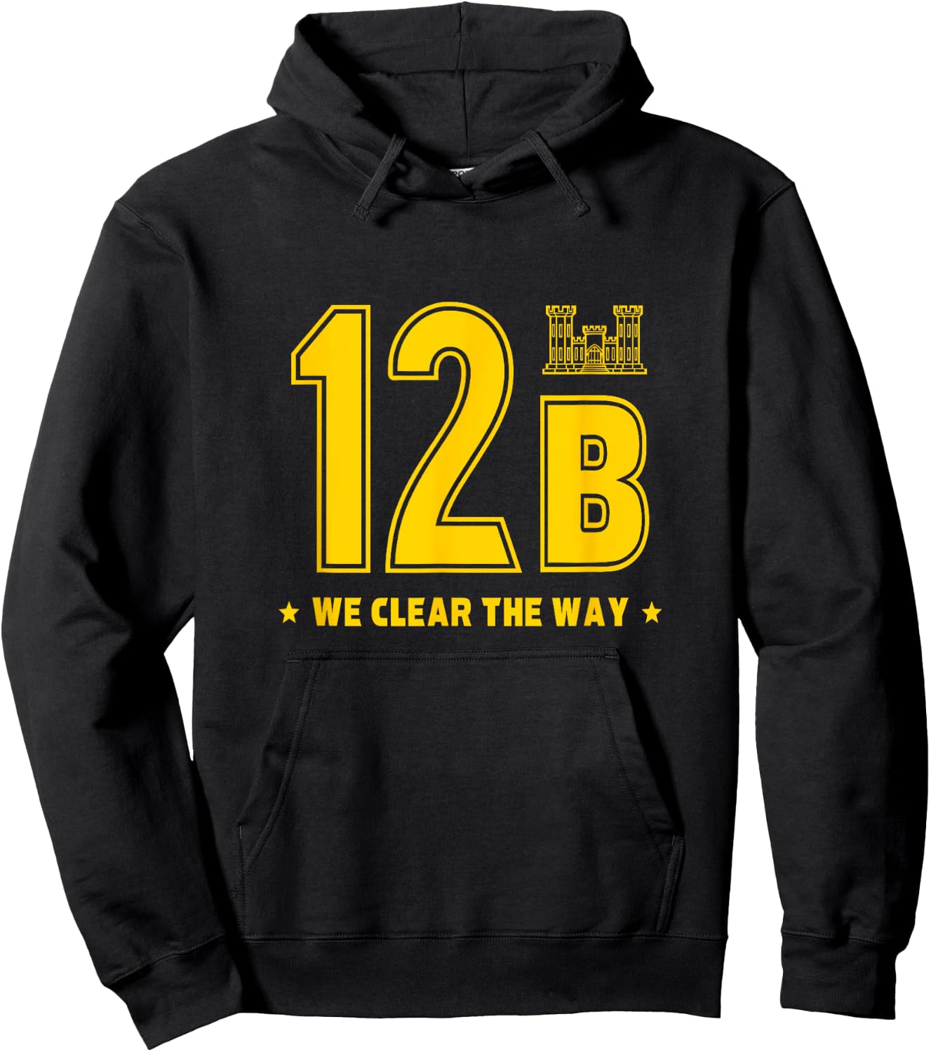 12 Bravo Army Combat Engineer Soldier Hoodie - Hoodie | Black
