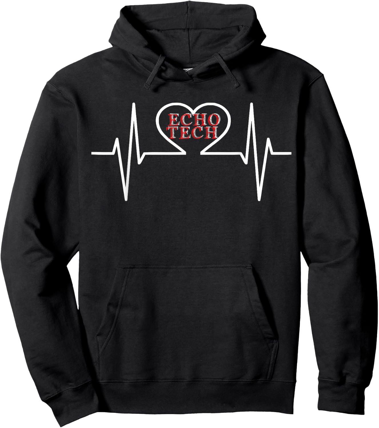 Echo Tech Echocardiographer RDCS Cardiac Sonographer T Shirt Hoodie - Hoodie | Black