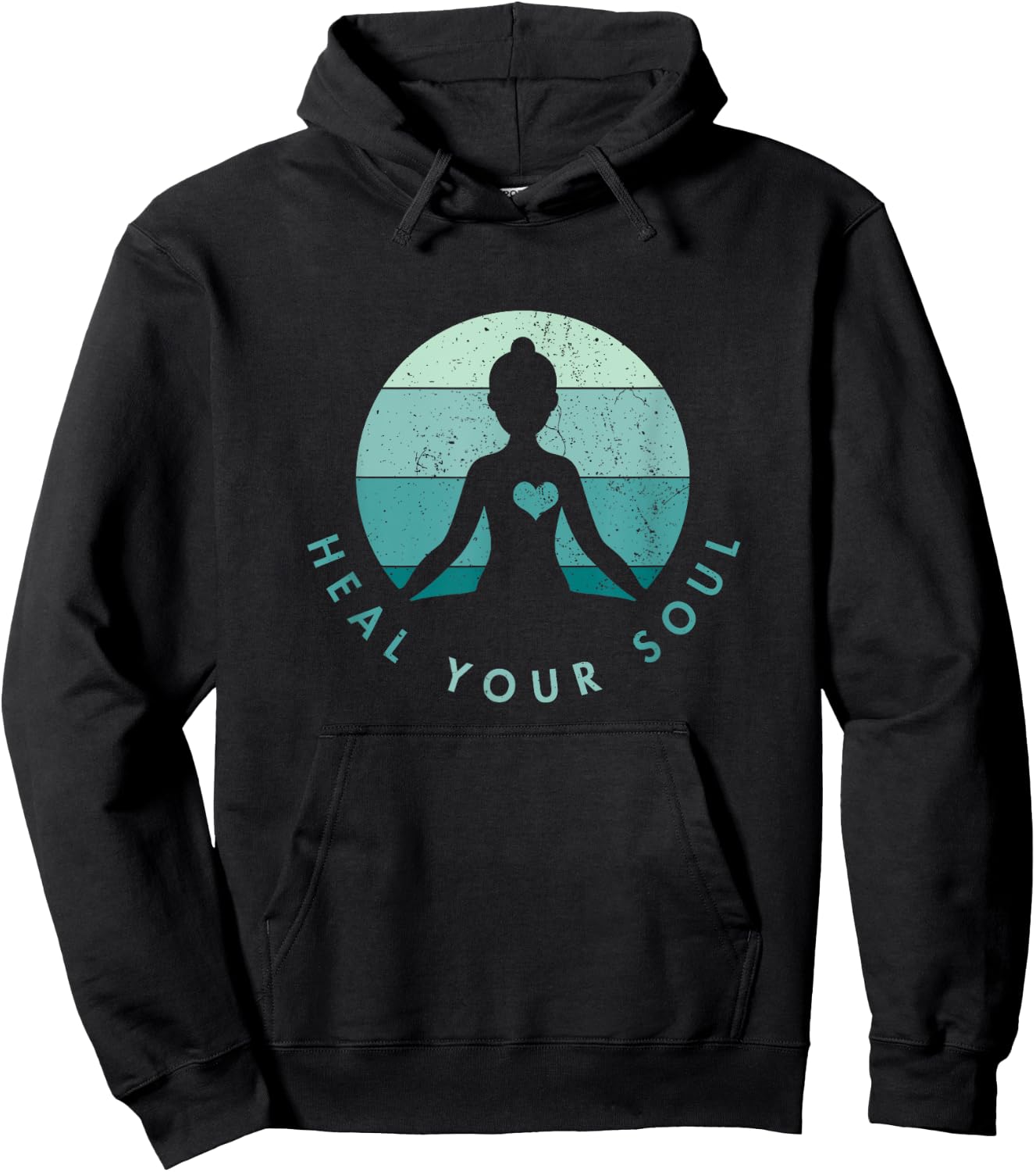 Yoga Meditation - Heal Your Soul Peace Hoodie - Hoodie | Black