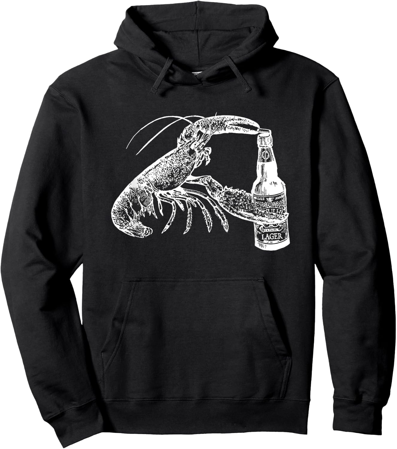 Hummer Beer Drinking Funny Spirit Animal Lobster Gift Hoodie - Hoodie | Black