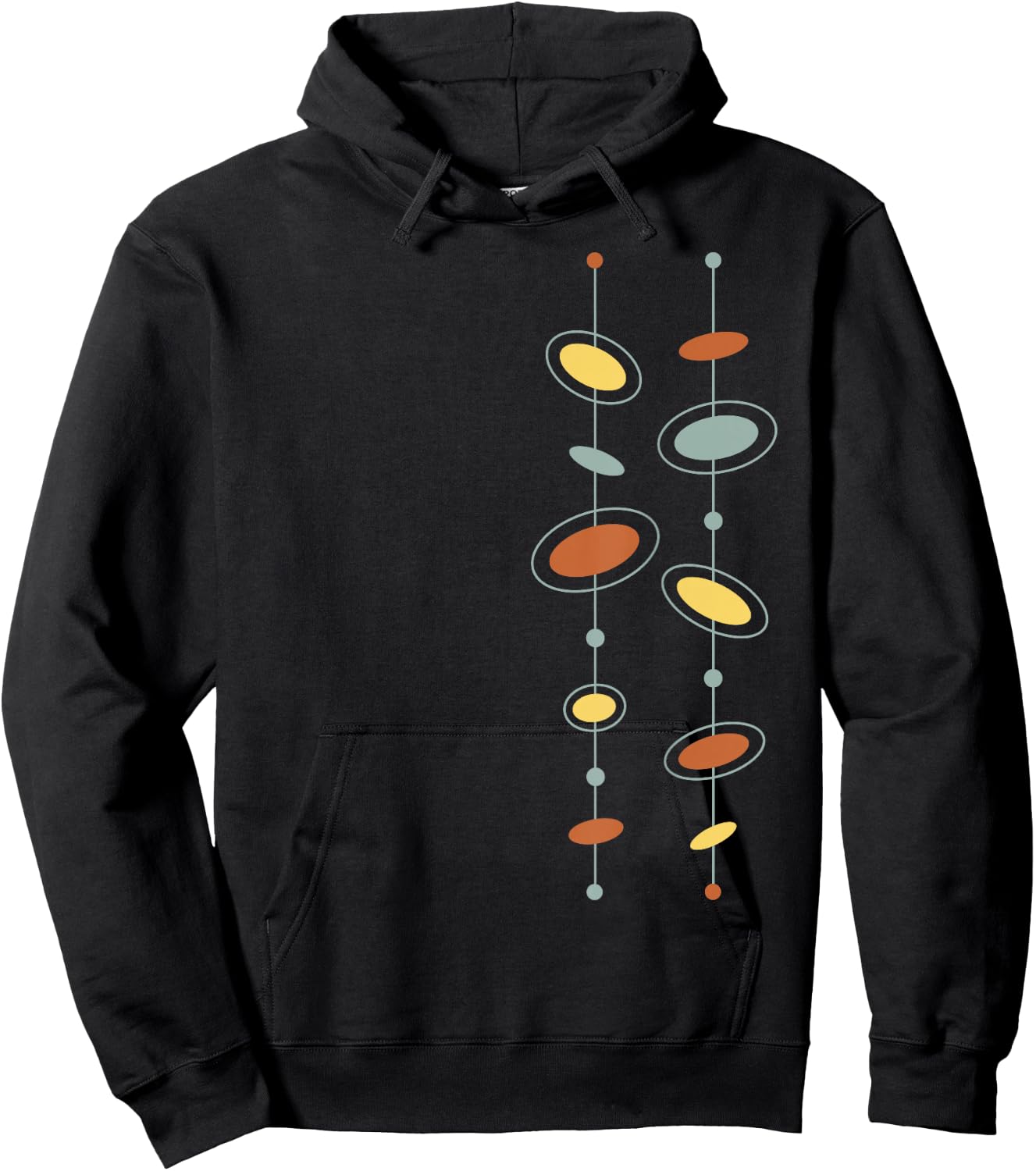 Atomic Age Mid Century Modern Pattern Hoodie - Hoodie | Black