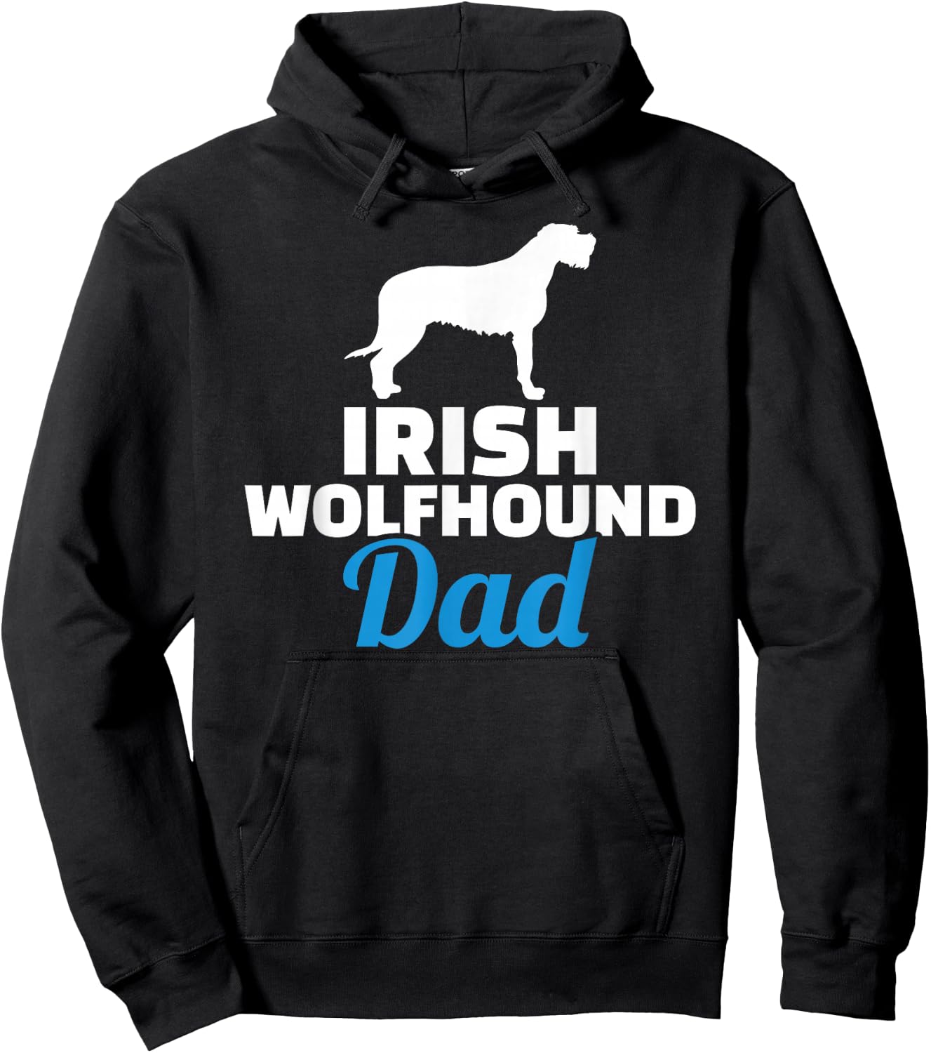 Irish Wolfhound dad Hoodie - Hoodie | Black