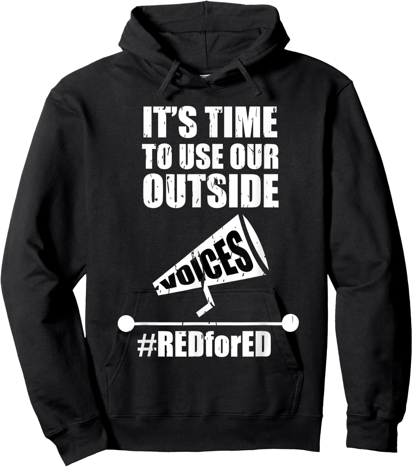 Outside Voices | Red For Ed Teachers Strike Educator Men Women Hoodie - Hoodie | Black