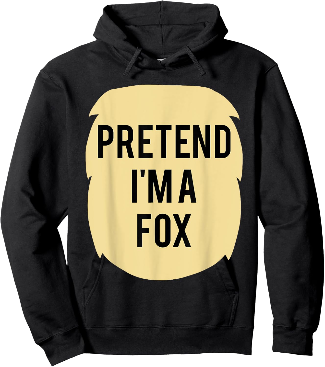 Pretend I'm A Fox Costume Funny Halloween Party Hoodie - Hoodie | Black