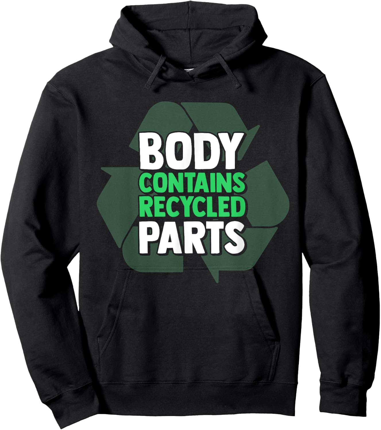 Body Contains Recycled Parts Hoodie - Hoodie | Black