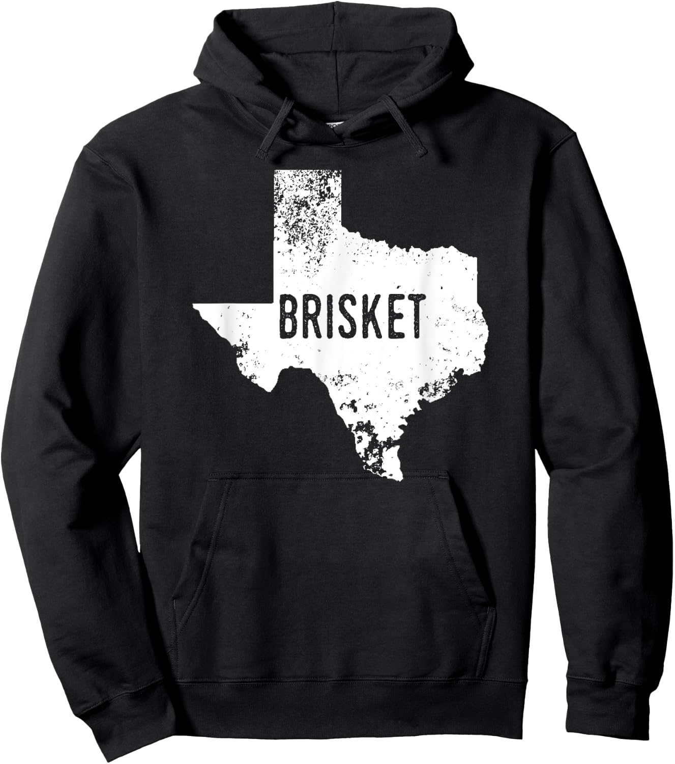 Texas State Brisket Shirt TX Love Home BBQ Distressed Hoodie - Hoodie | Black