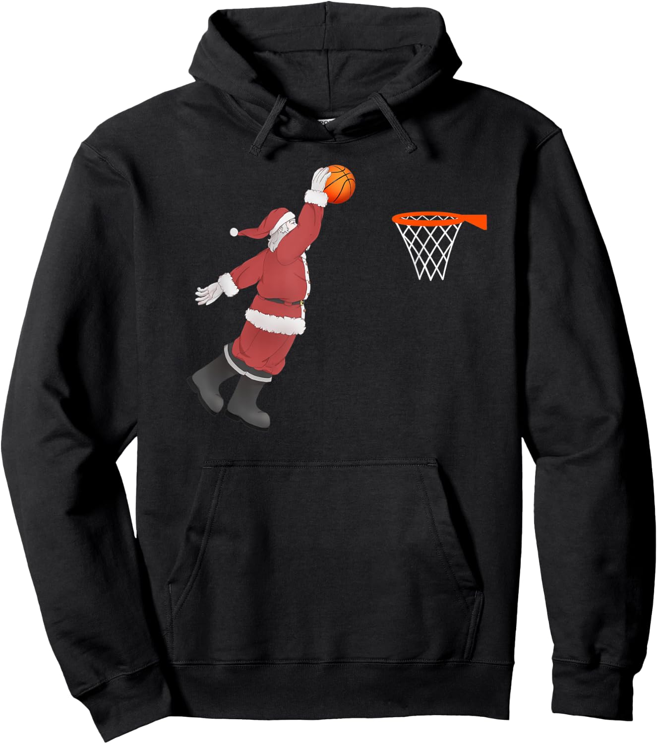 Dunking Santa Basketball Shirt for Christmas - Dunk! Hoodie - Hoodie | Black