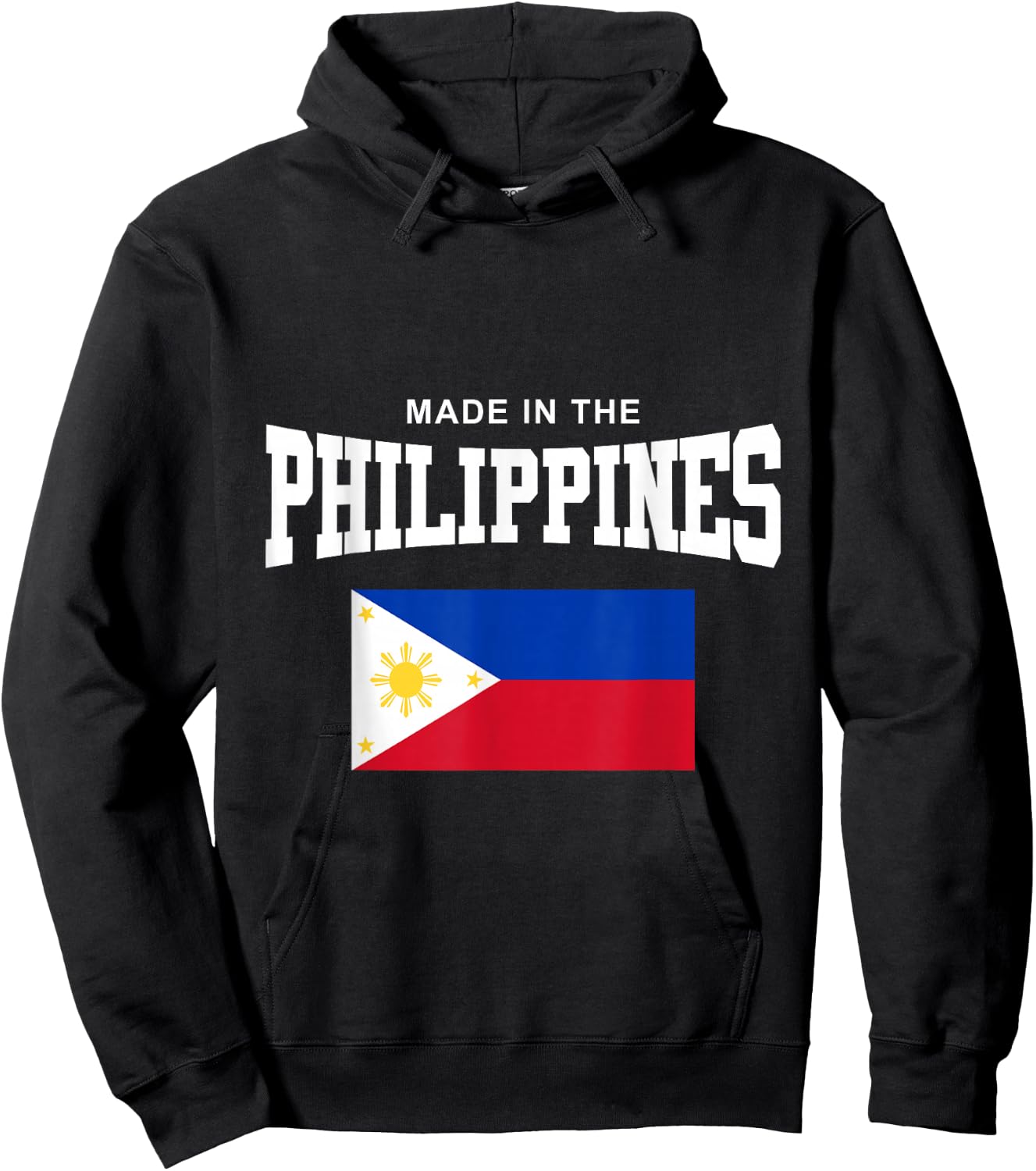 Filipino Flag Made In The Philippines Hoodie - Hoodie | Black