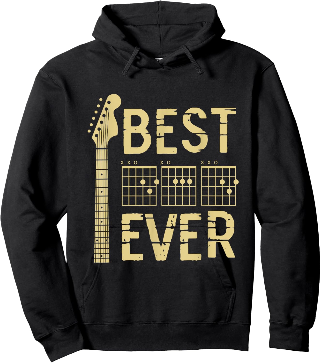 Guitarist Father Best Dad Ever D A D Chord Gifts Guitar Hoodie - Hoodie | Black
