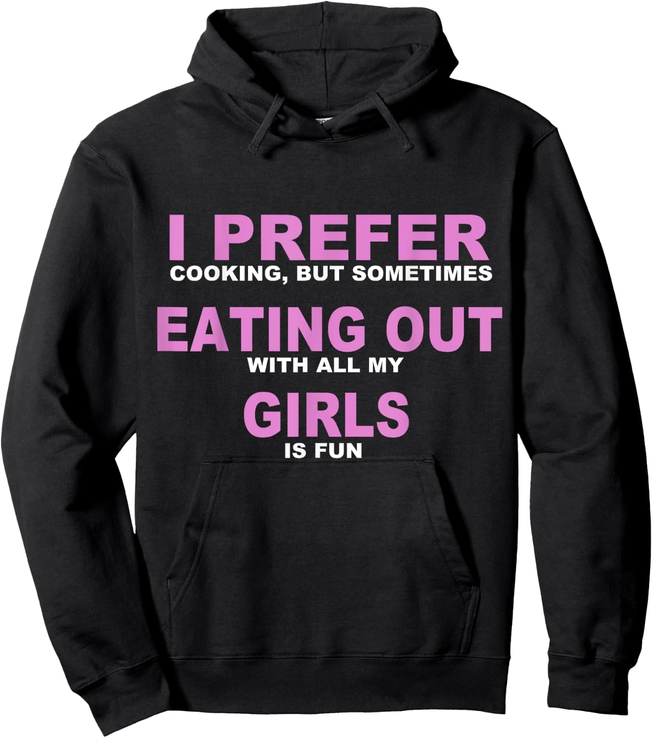 AardvarkApparel Classic Fit Black Funny Lesbian Quote Hoodie - Hoodie | Black
