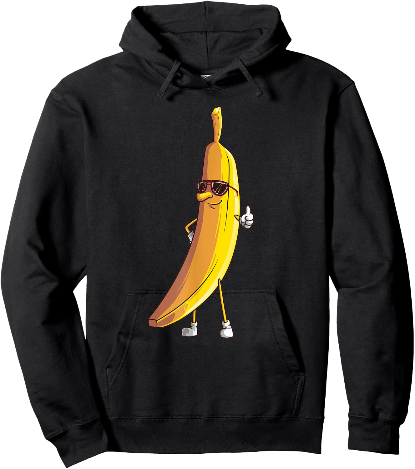 Cool Banana Wearing Sunglasses | Funny Fruit Eyewear Gift Hoodie - Hoodie | Black