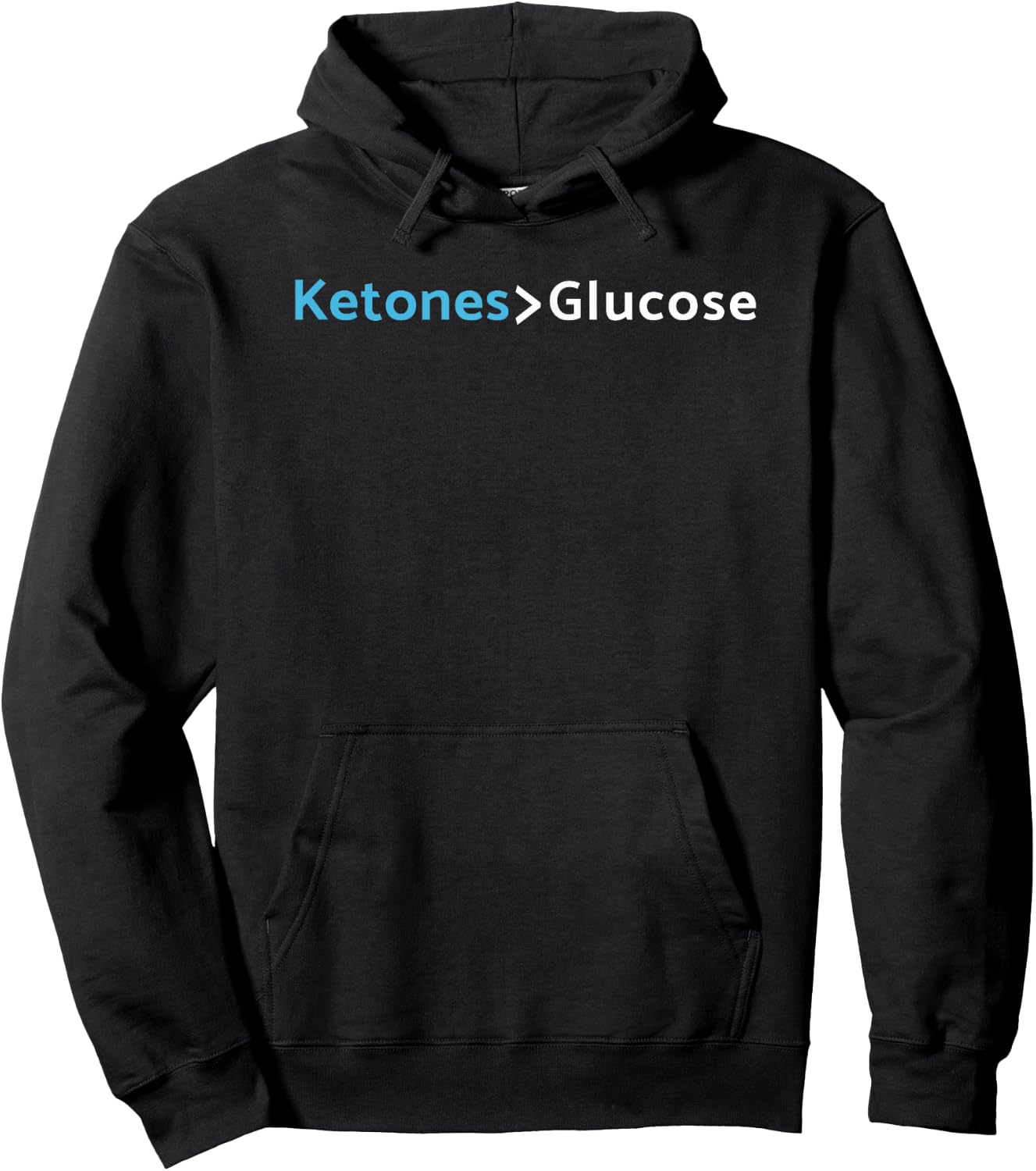 Ketones>Glucose Low-Carb Keto Ketones Greater Than Glucose Hoodie - Hoodie | Black