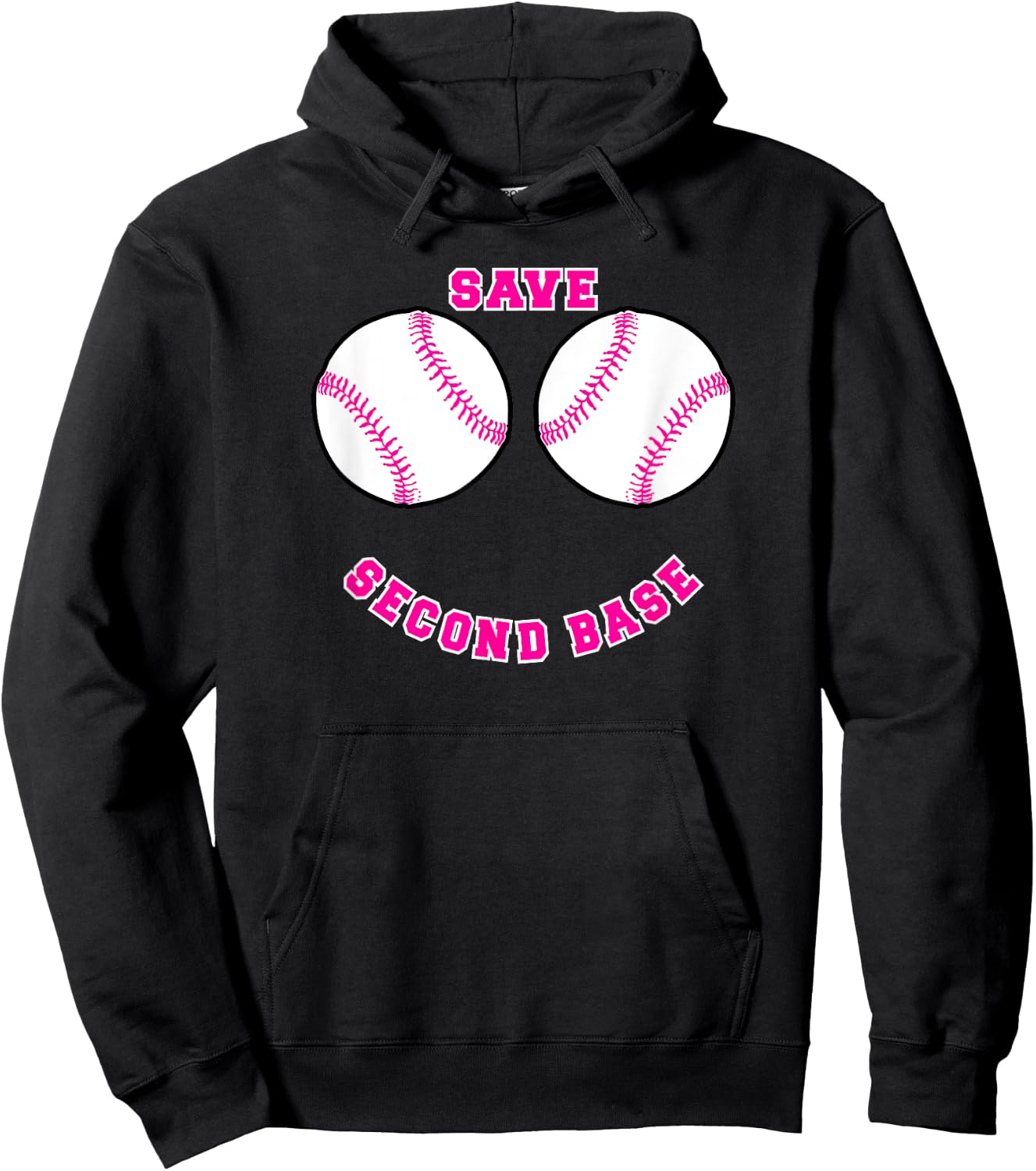 Save Second Base Breast Cancer Awareness Kevin Ball Hoodie - Hoodie | Black
