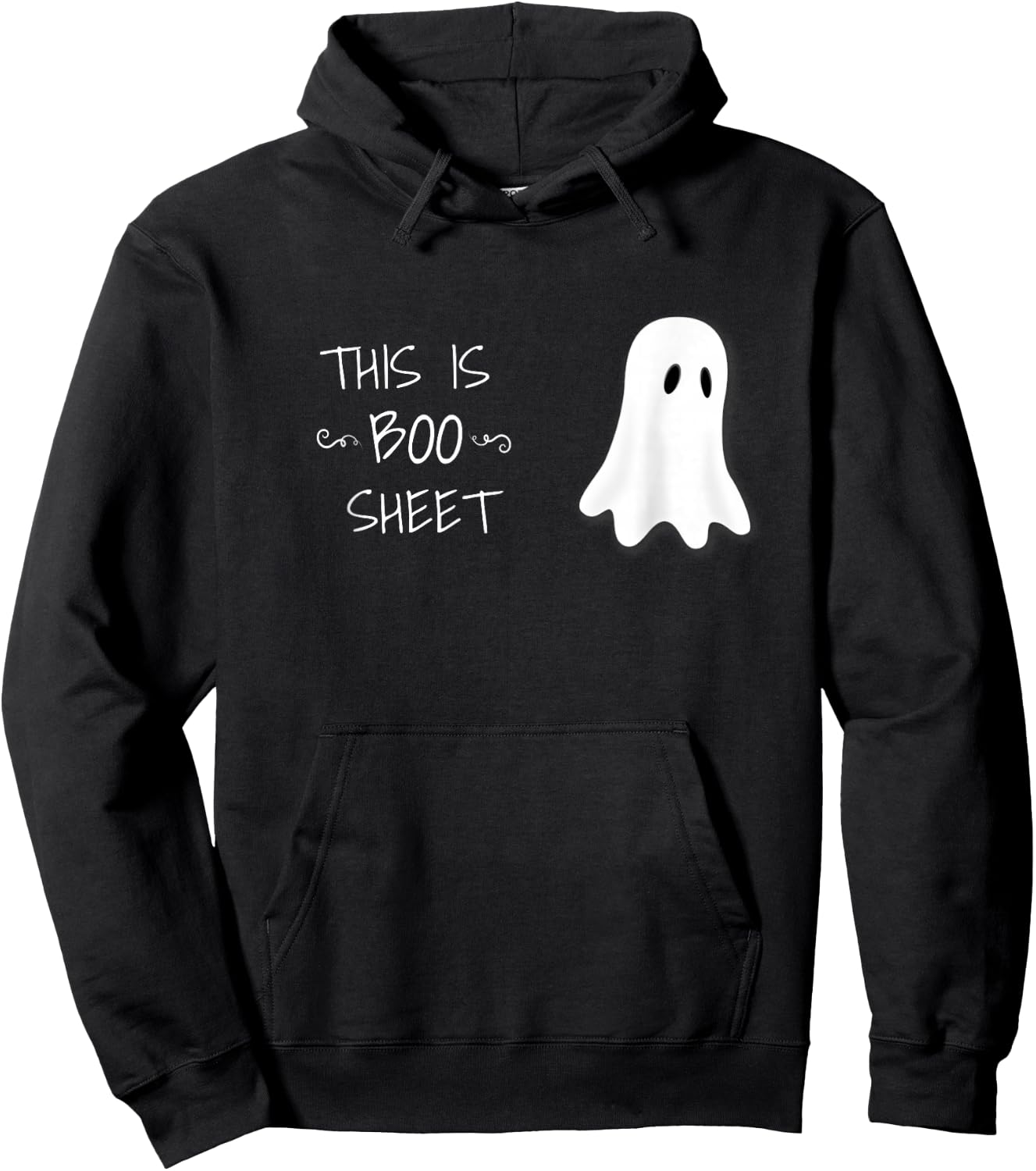 Funny Halloween ghost This is Boo Sheet Hoodie - Hoodie | Black