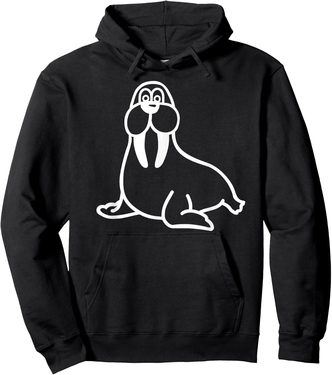 Cute comic walrus Hoodie - Hoodie | Black