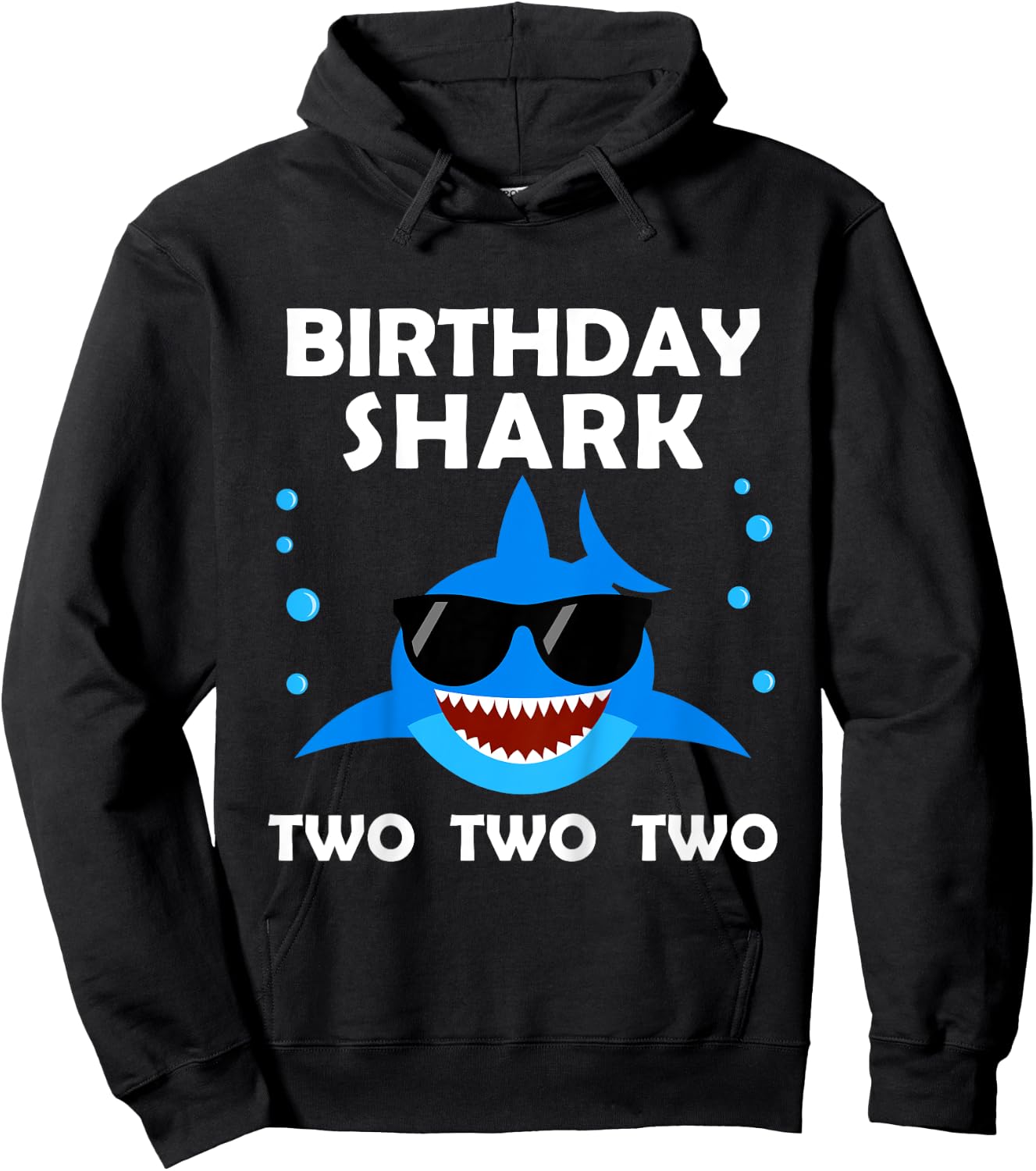 2nd Birthday Boy Shark Two Matching Party Gifts for Kids Hoodie - Hoodie | Black